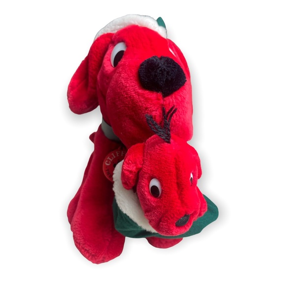 Vintage Clifford The Big Red Dog Christmas Plush Stuffed Animal Toy 12" - Picture 2 of 6